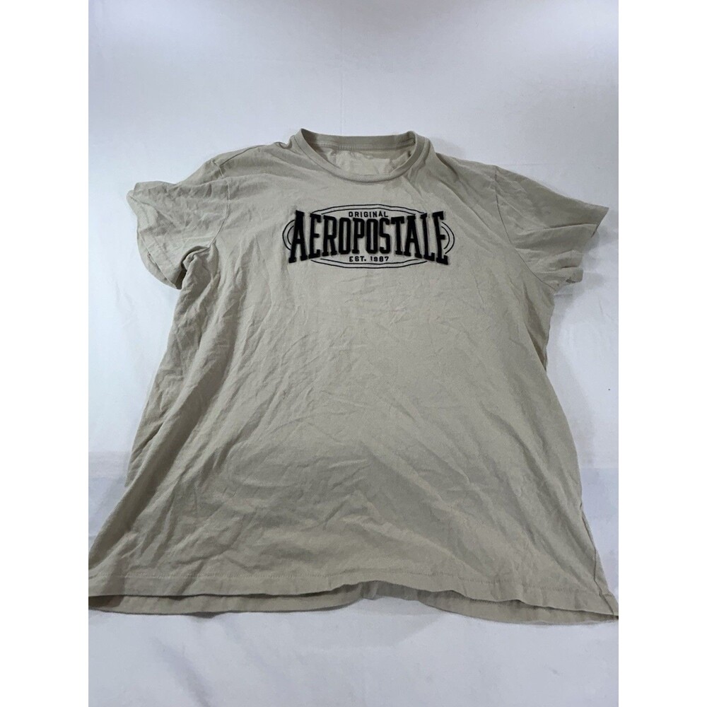 Aeropostale Mens T-Shirt 2XL Short Sleeve Graphic Print Oval Applique Soft Casua